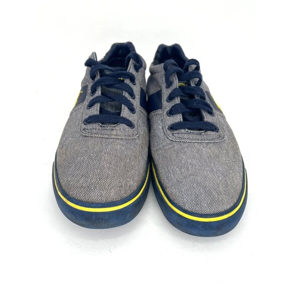 Polo Ralph Lauren Fenton Low Top Sneakers Men’s 11D Gray Canvas Navy‎ Trim - Picture 4 of 7